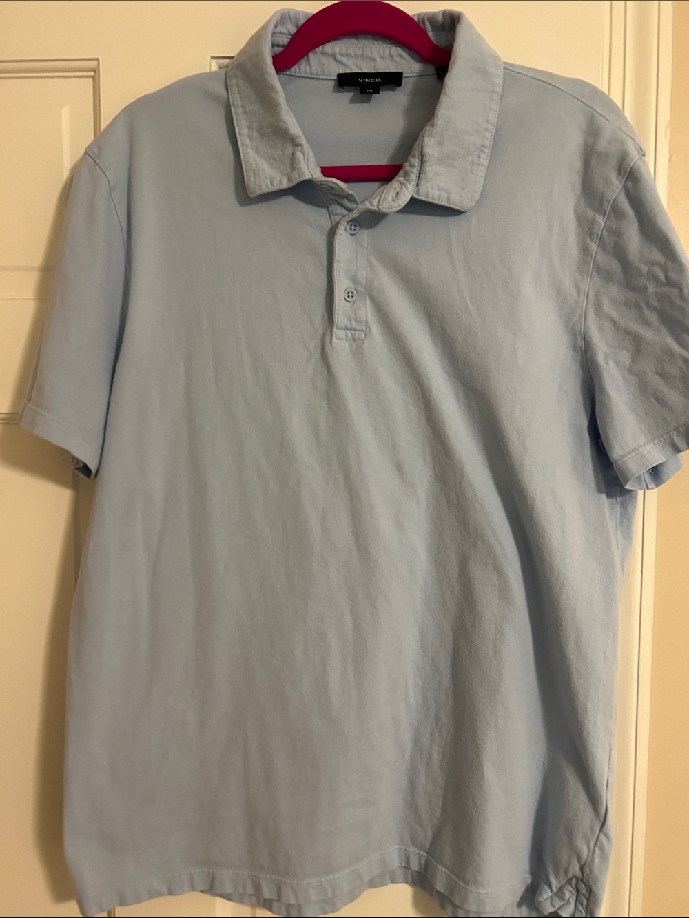 Vince Light Blue Men's Polo Shirt Size Large